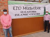 Putting out a goodwill message as the Sleaford Islamic Centre celebrated Eid-Ul-Fitr. EMN-211205-161559001