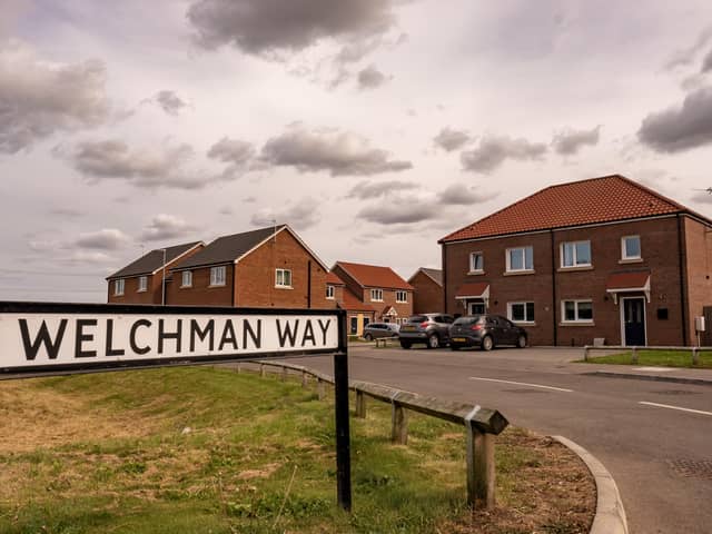 NKDC pledges to build carbon zero homes to higher standards, such as the latest phase of building at Welchman Way, Heckington. EMN-210513-123818001
