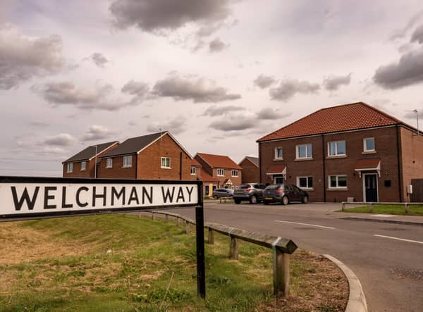 NKDC pledges to build carbon zero homes to higher standards, such as the latest phase of building at Welchman Way, Heckington. EMN-210513-123818001