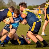 Buccaneers v Swans action. Photo: David Dales