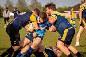 Buccaneers v Swans action. Photo: David Dales