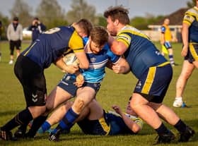 Buccaneers v Swans action. Photo: David Dales