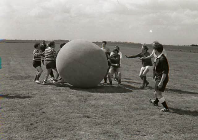 Action from the Boston Pushball Championships of 1971.