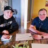 Jonathan Marshall, intern at the Storehouse, with David Bruce, Storehouse assistant manager and Community Outreach Manager at New Life Centre in Spilsby.