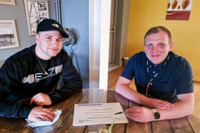 Jonathan Marshall, intern at the Storehouse, with David Bruce, Storehouse assistant manager and Community Outreach Manager at New Life Centre in Spilsby.