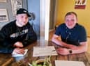 Jonathan Marshall, intern at the Storehouse, with David Bruce, Storehouse assistant manager and Community Outreach Manager at New Life Centre in Spilsby.
