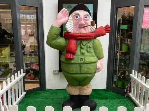 Sgt Jolly on parade at the Hildreds Shopping Centre in Skegness.