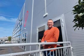 Butlin's new resort director Alex Saul outside the new Studio 36.