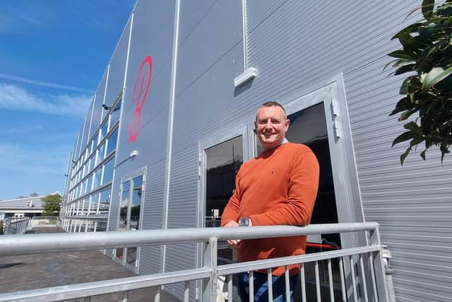 Butlin's new resort director Alex Saul outside the new Studio 36.
