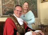 The Mayor of Louth, Councillor Darren Hobson, with Mayoress Sarah-Jayne Hobson.