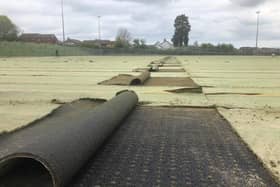 Contractors started to rip up the old pitch surface on Monday (May 17).