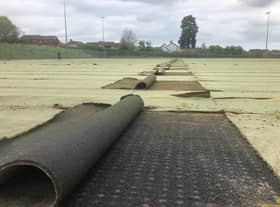 Contractors started to rip up the old pitch surface on Monday (May 17).