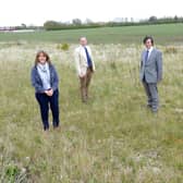 Pictured on the proposed Skegness Gateway site..are (from left) are Sue Bowser of Croftmarsh, Matt Warman MP, Coun Tom Ashton and Neil Sanderson of Croftmarsh.