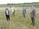 Pictured on the proposed Skegness Gateway site..are (from left) are Sue Bowser of Croftmarsh, Matt Warman MP, Coun Tom Ashton and Neil Sanderson of Croftmarsh.