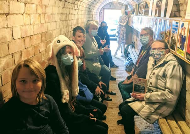 Members of Rainbow Stars visiting The Alvey Air Raid Shelter.