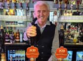 Singing legend Tony Christie, who Jan and Paul manage, pours one of the first pints at The Carps