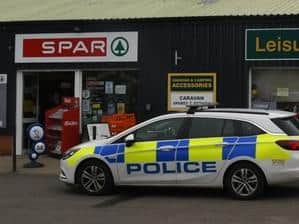 Scene of the burglary at North Shore Caravan Site on Roman Bank, Skegness.