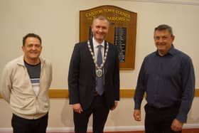 From left: Town Clerk Carl Thomas, Caistor Mayor Jon Wright and deputy mayor Steve Critten EMN-210521-071133001