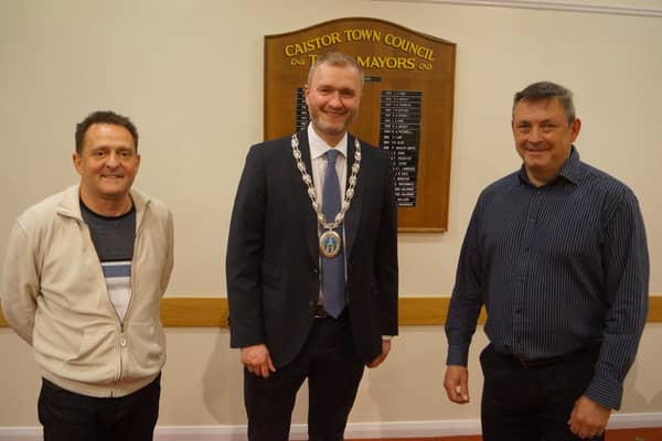 From left: Town Clerk Carl Thomas, Caistor Mayor Jon Wright and deputy mayor Steve Critten EMN-210521-071133001