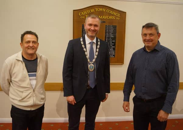 From left: Town Clerk Carl Thomas, Caistor Mayor Jon Wright and deputy mayor Steve Critten EMN-210521-071133001