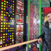 Managing director director Edward Mellors checks out the new Click 'n Climb at Skegness Pier.