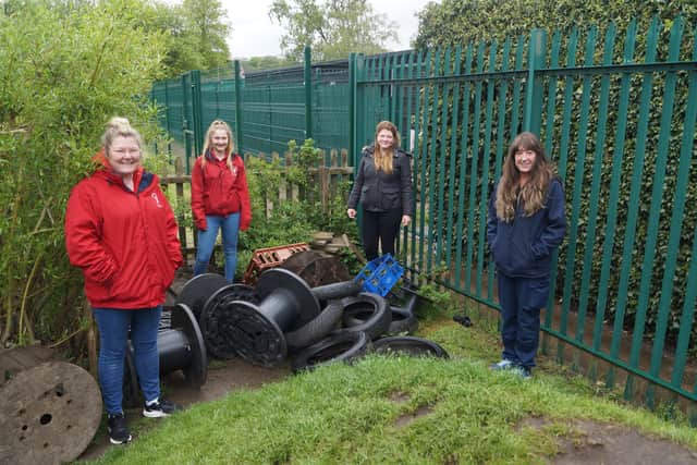 Sally Jacklin, Hayley Jacklin, Beth Mark and Julie Lambie in the preschool area to be transformed EMN-210525-064957001