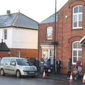 The vaccination centre at the Franklin Hall in Spilsby.