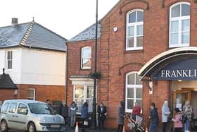 The vaccination centre at the Franklin Hall in Spilsby.