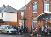 The vaccination centre at the Franklin Hall in Spilsby.