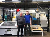 Steve Plaskitt (left) and engineer Andrew Green, of Adan Ltd, Boston.