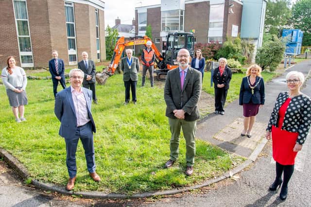 Representatives gathered at the site on Monday including Leader of East Lindsey District Council, Councillor Craig Leyland (front centre).