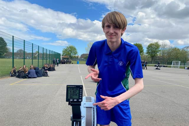 Year 10 student Aiden Finch rowed the furthest, clocking up a total distance of 21km. EMN-210524-112258001