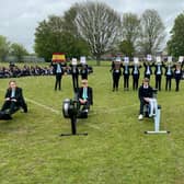 Rowing the Academy across the line after students and staff completed a distance of 1447km or 920 miles from Somercotes to Spain are Edie Bowman, Daniel Petley, Aiden Finch, Libby Hudson and Rosie Lee. The whole Academy took part in this event over five days to highlight Mental Health Week. EMN-210524-112225001