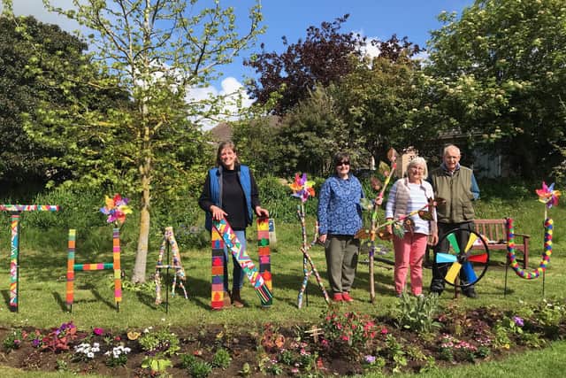 The 'thank you' garden at Wellingore created by the village's WI group.