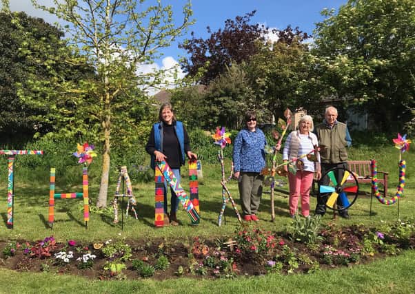 The 'thank you' garden at Wellingore created by the village's WI group.