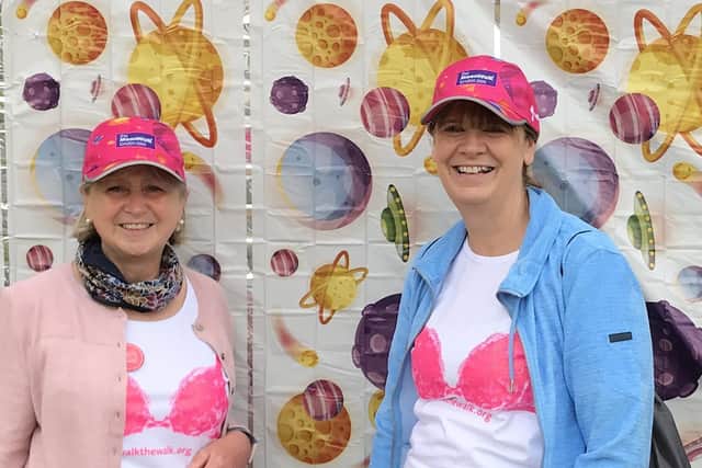 Fundraisers Suzanne Creedon (left) and Sara Adams.