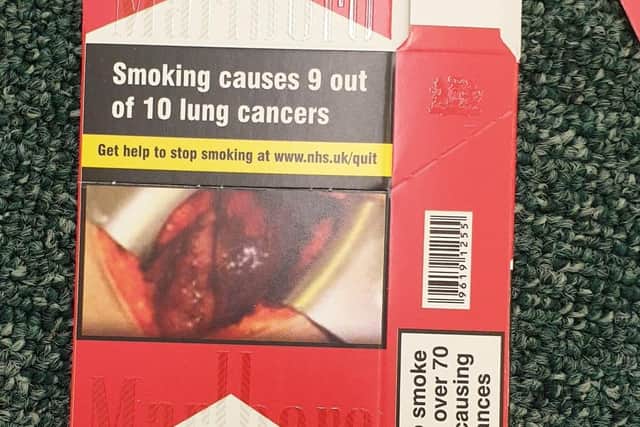 A fake cigarette box