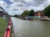 Environment Agency's Fosse Bank defence works.. Photo: Environment Agency