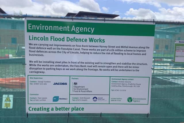 Environment Agency's Fosse Bank defence works. Photo: Environment Agency