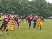 The under 19s in action.