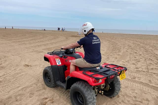 RNLI Lifeguards use quad bikes to get to incidents across the beach quickly.