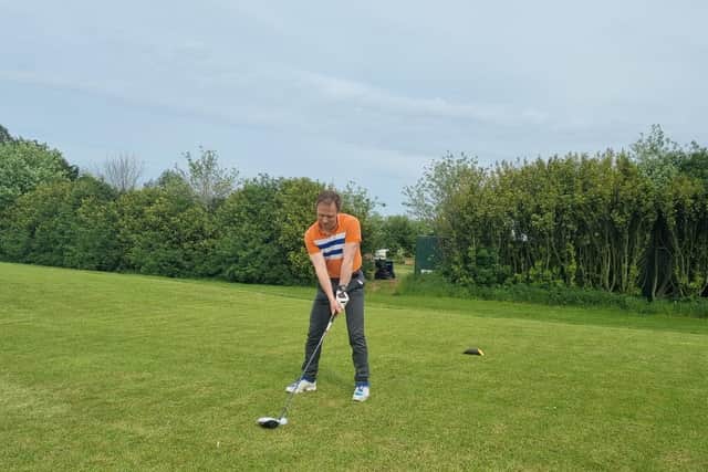 Sean Squire from Oban in Scotland was visiting family in Chapel St Leonards and was delighted to find the golf course open.