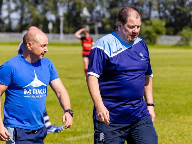 Thomson (right) with Coates. Photo: David Dales