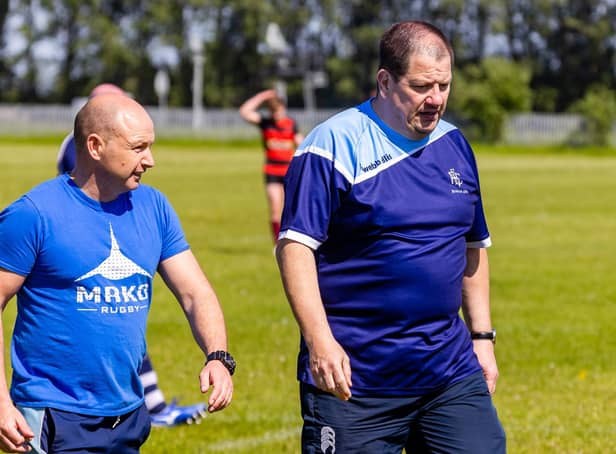 Thomson (right) with Coates. Photo: David Dales