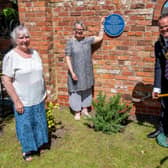 Anita Muchall (Louth Museum), Jess Mackett (Spout Yard trustees), and Mayor of Louth, Councillor Darren Hobson