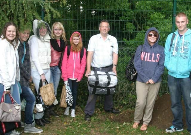 A scene from the time capsule burial 10 years ago ...