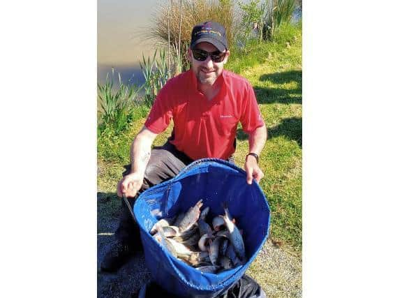 Davbe Eastwood with his catch.