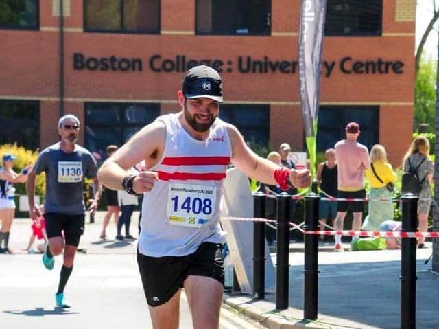 Curt at the finish line.