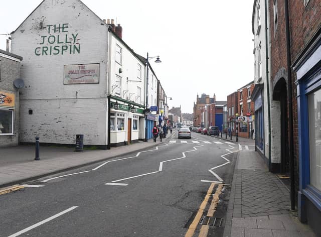 The section of West Street that would have been closed under the plans. Library image.