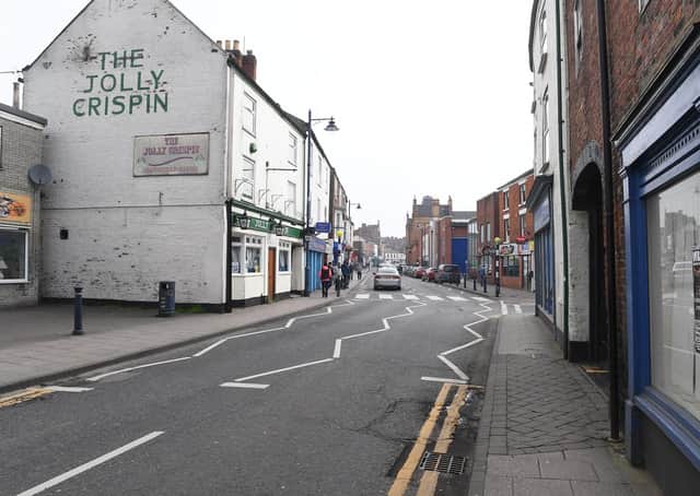 The section of West Street that would have been closed under the plans. Library image.